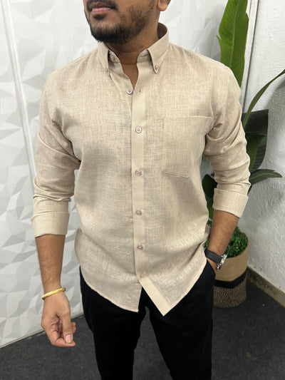 Khadi linen fabric plain shirt