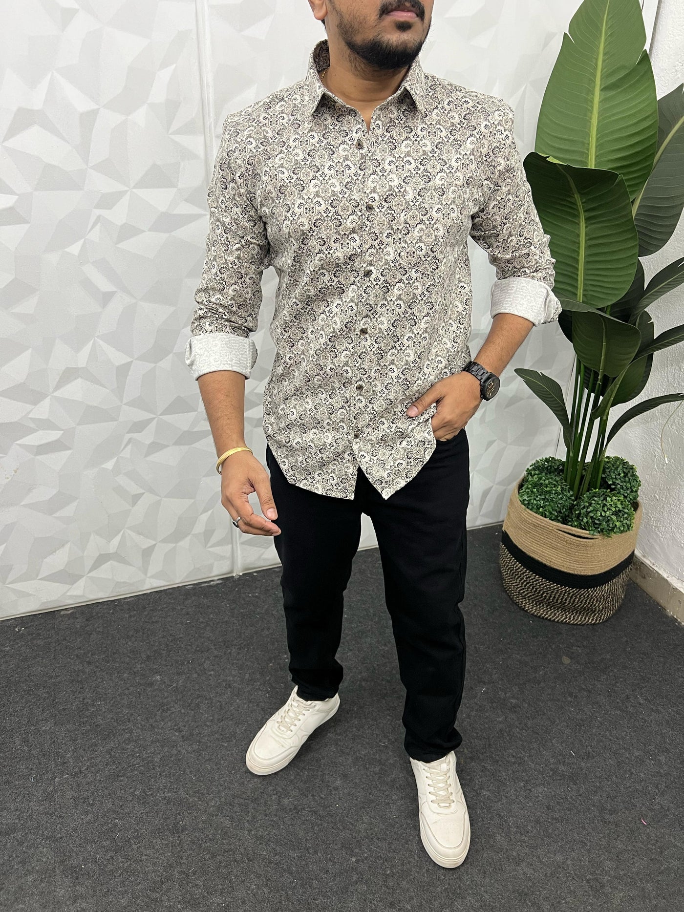 Cotton giza premium printed shirt