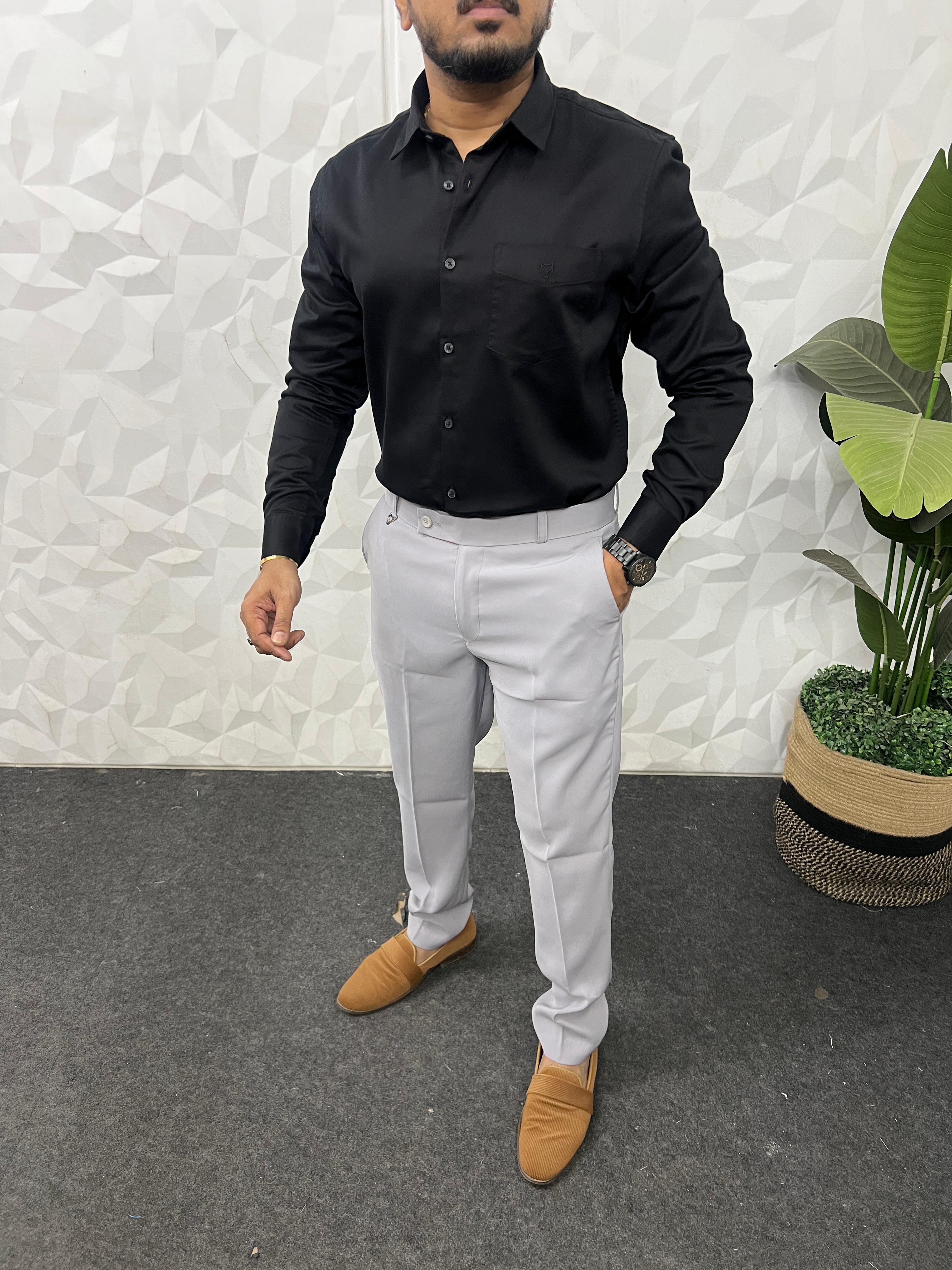Cotton lycra plain shirt