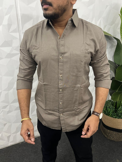 Twill fabric plain shirt