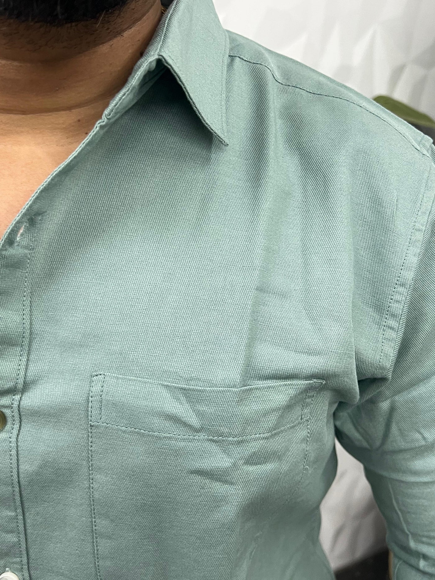 Twill fabric plain shirt