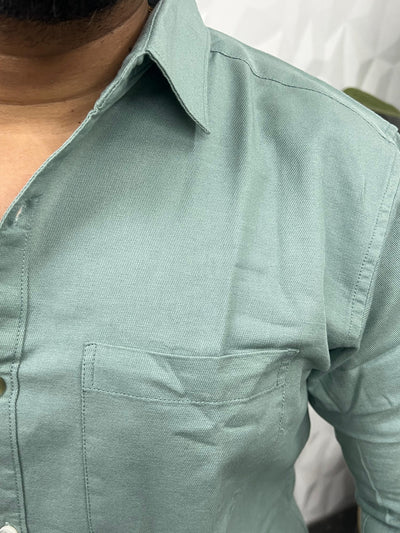 Twill fabric plain shirt