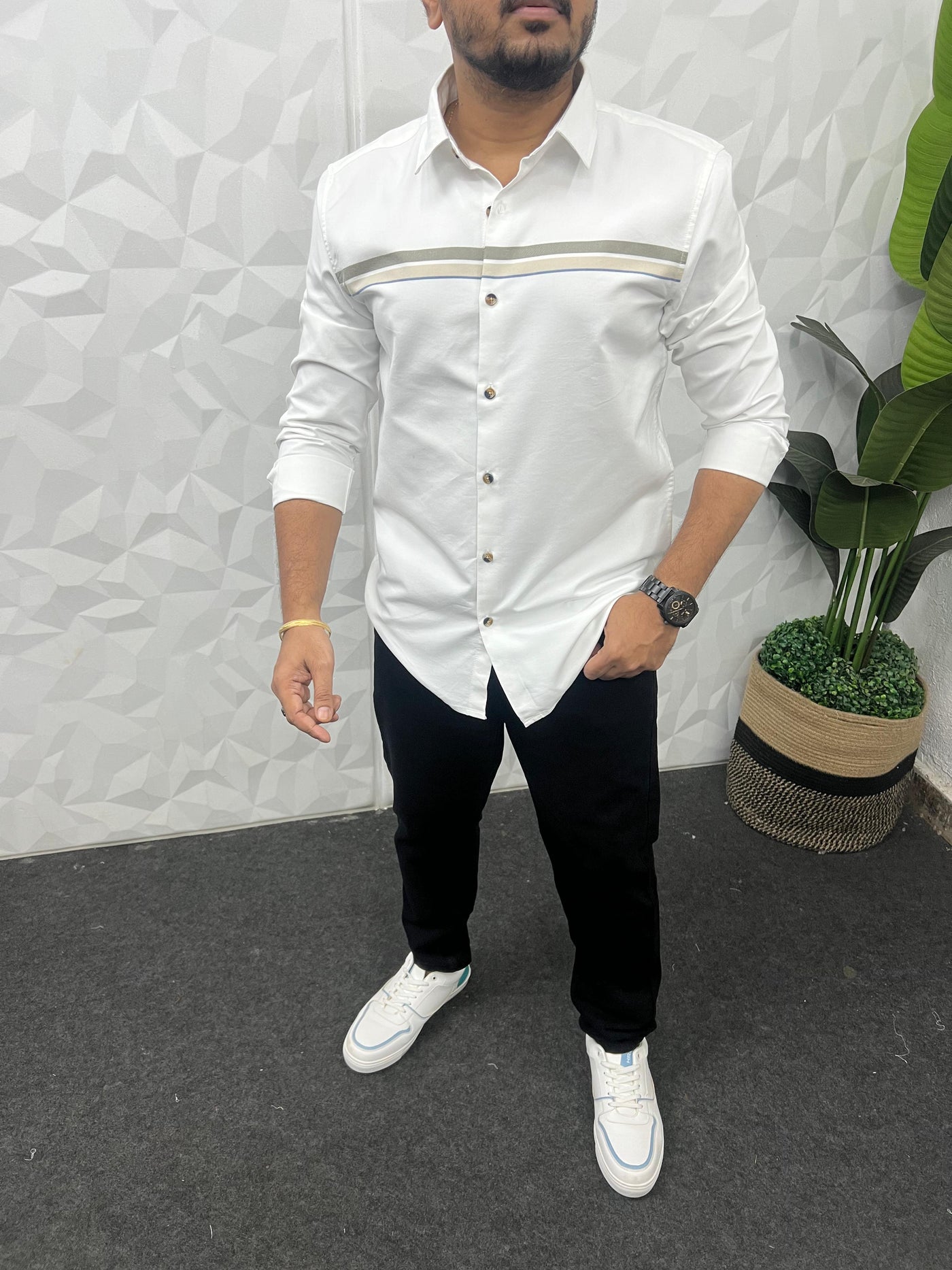 Chest pannel club wear shirt