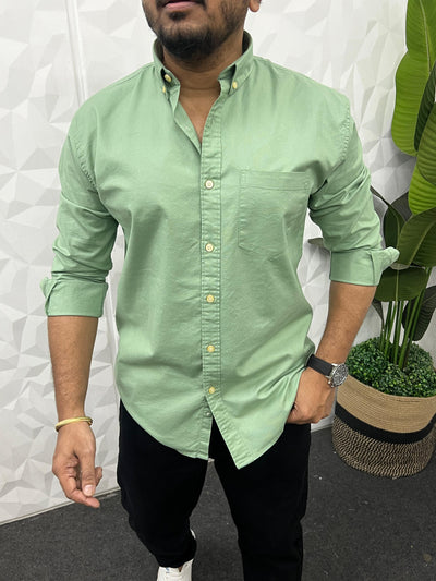 Oxford lycra solid shirt ( pista )