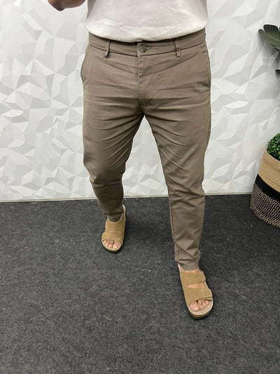 Linen fabric chinos