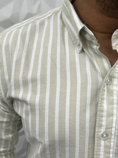 Oxford fabric stripes shirt