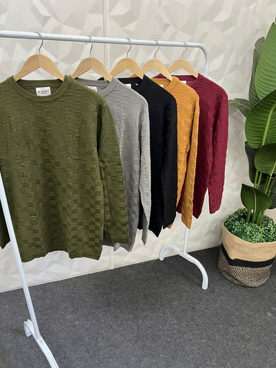 Bold knitted full sleeve t-shirt ( kesari )