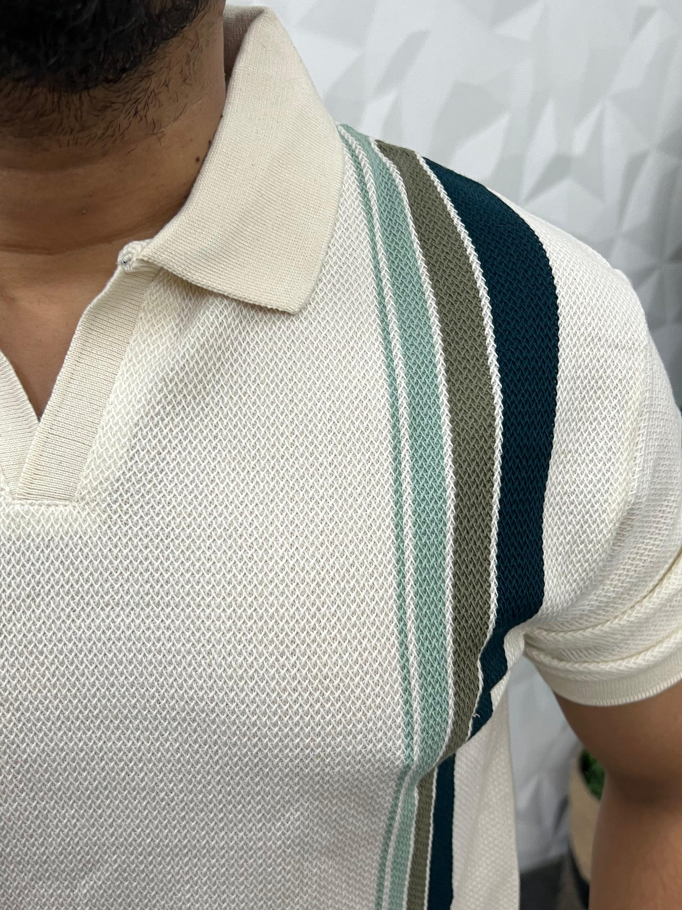 Knitted fabric polo t-shirt