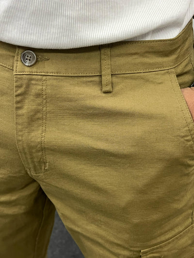 Linen fabric cargo pant