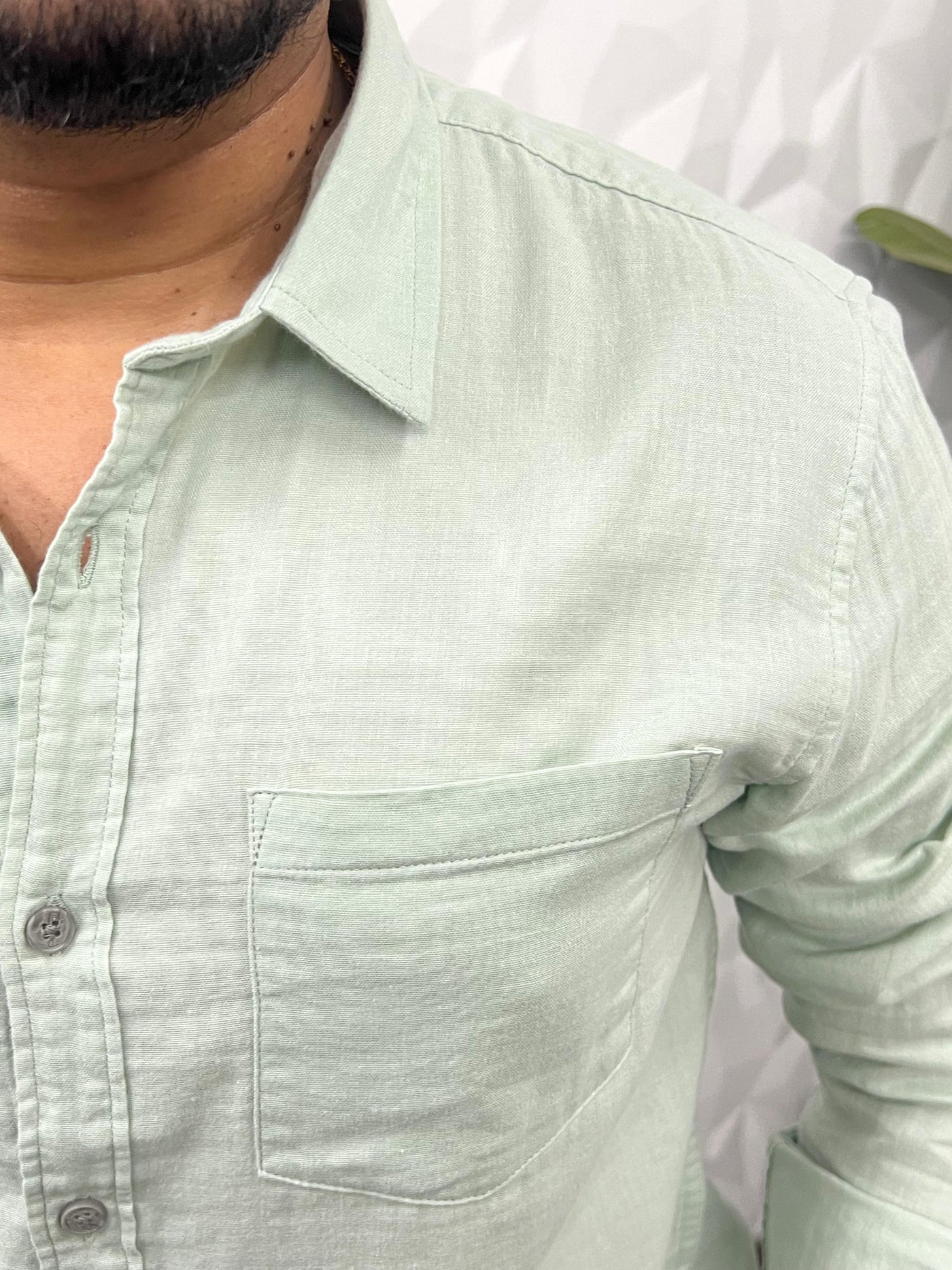 Double cloth soft linen shirt