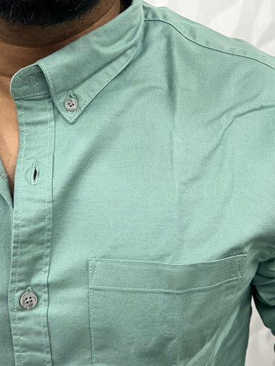 Oxford fabric plain shirt