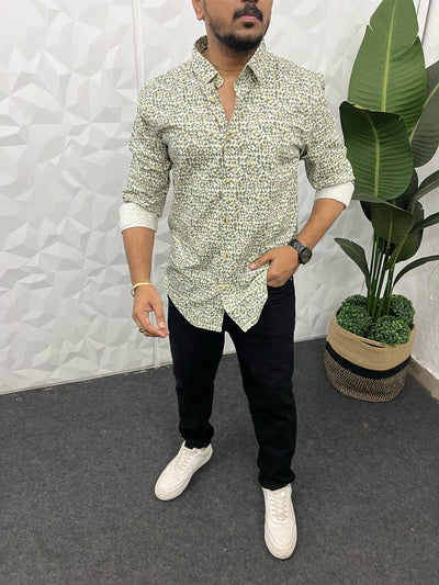 Cotton giza premium printed shirt