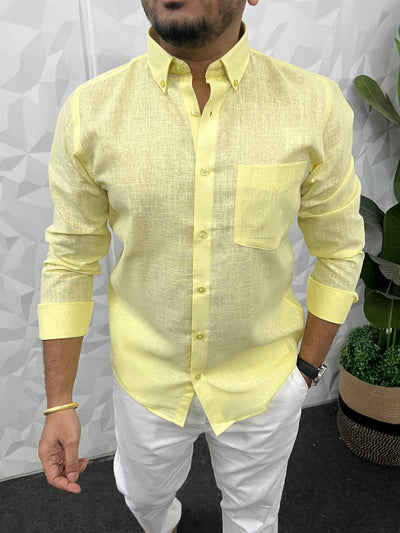 Khadi linen fabric plain shirt