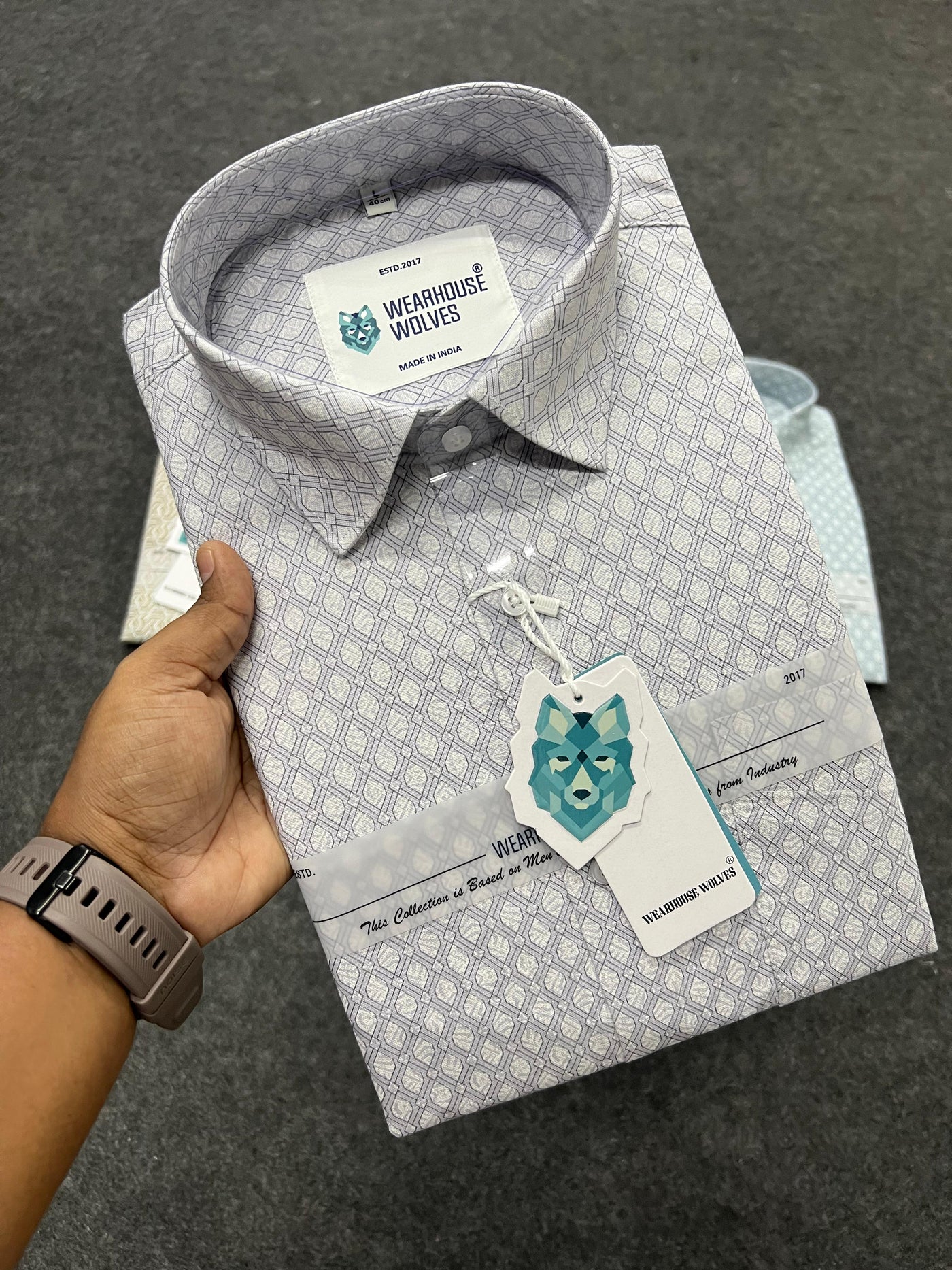 Cotton fabric formal print shirt