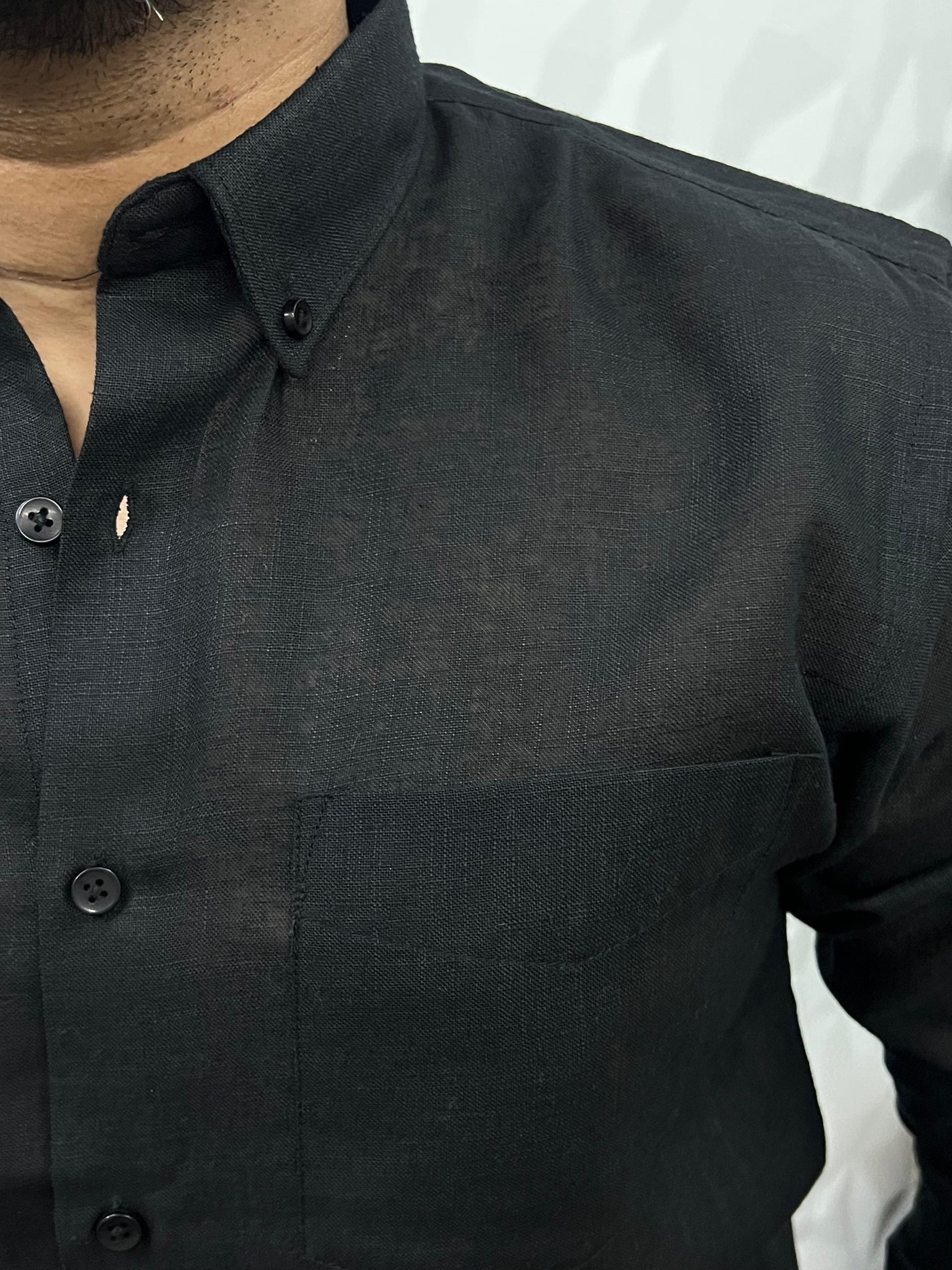 Khadi linen fabric plain shirt