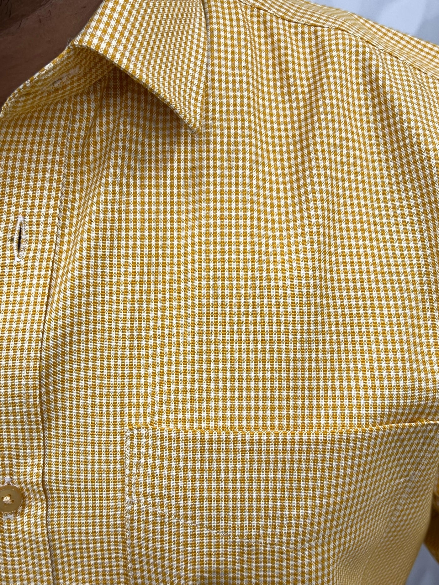 Oxford fabric small chex shirt