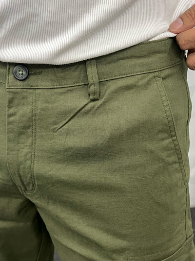 Linen fabric cargo pant