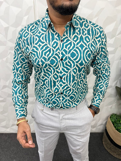 Satin fabric digital printed shirt