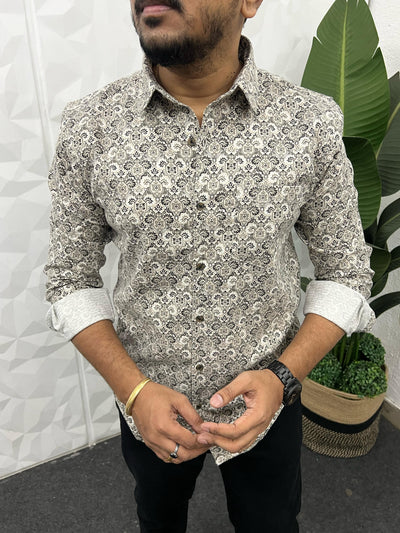 Cotton giza premium printed shirt
