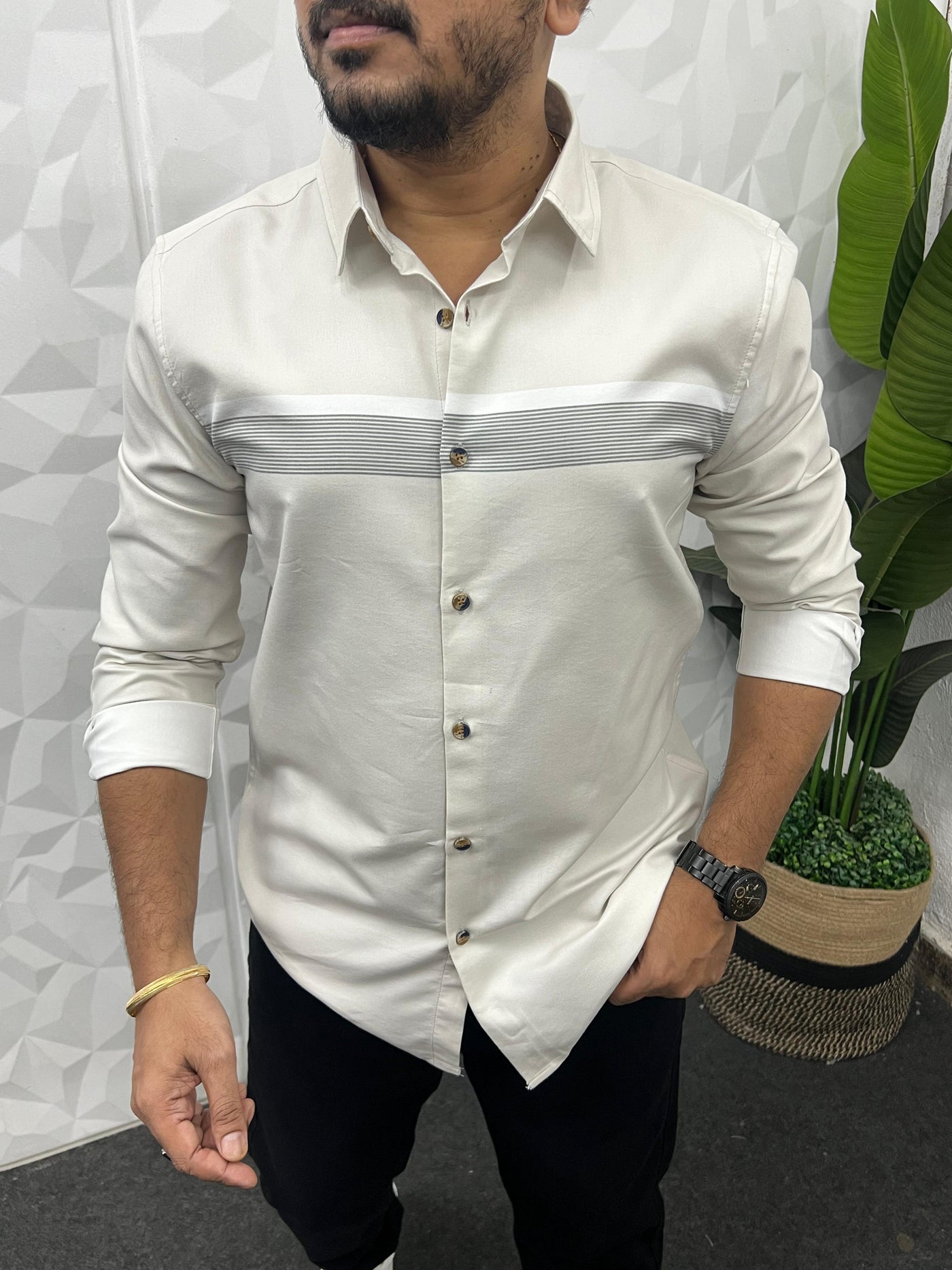 Chest pannel club wear shirt