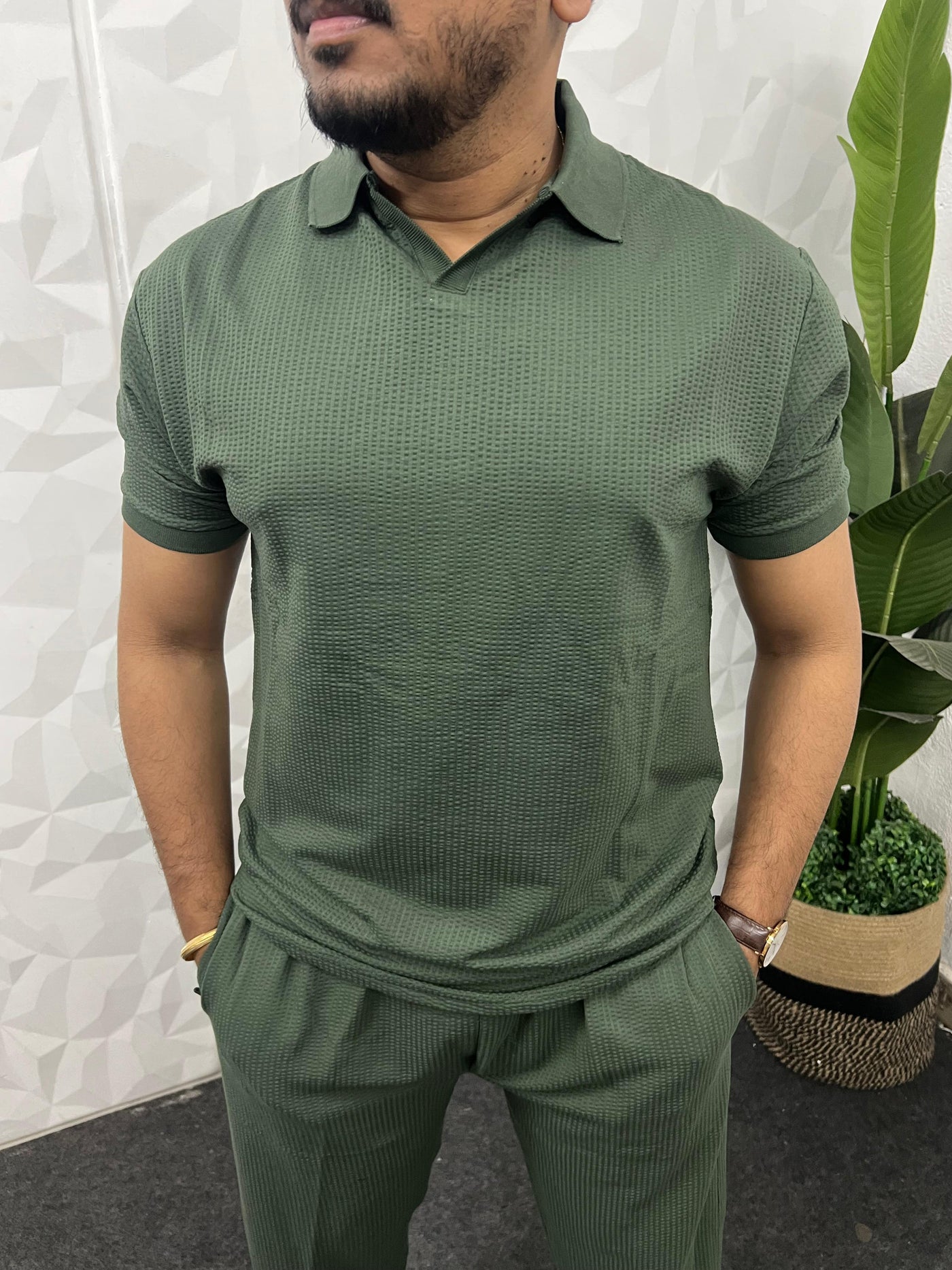 Cotton puff fabric cordset