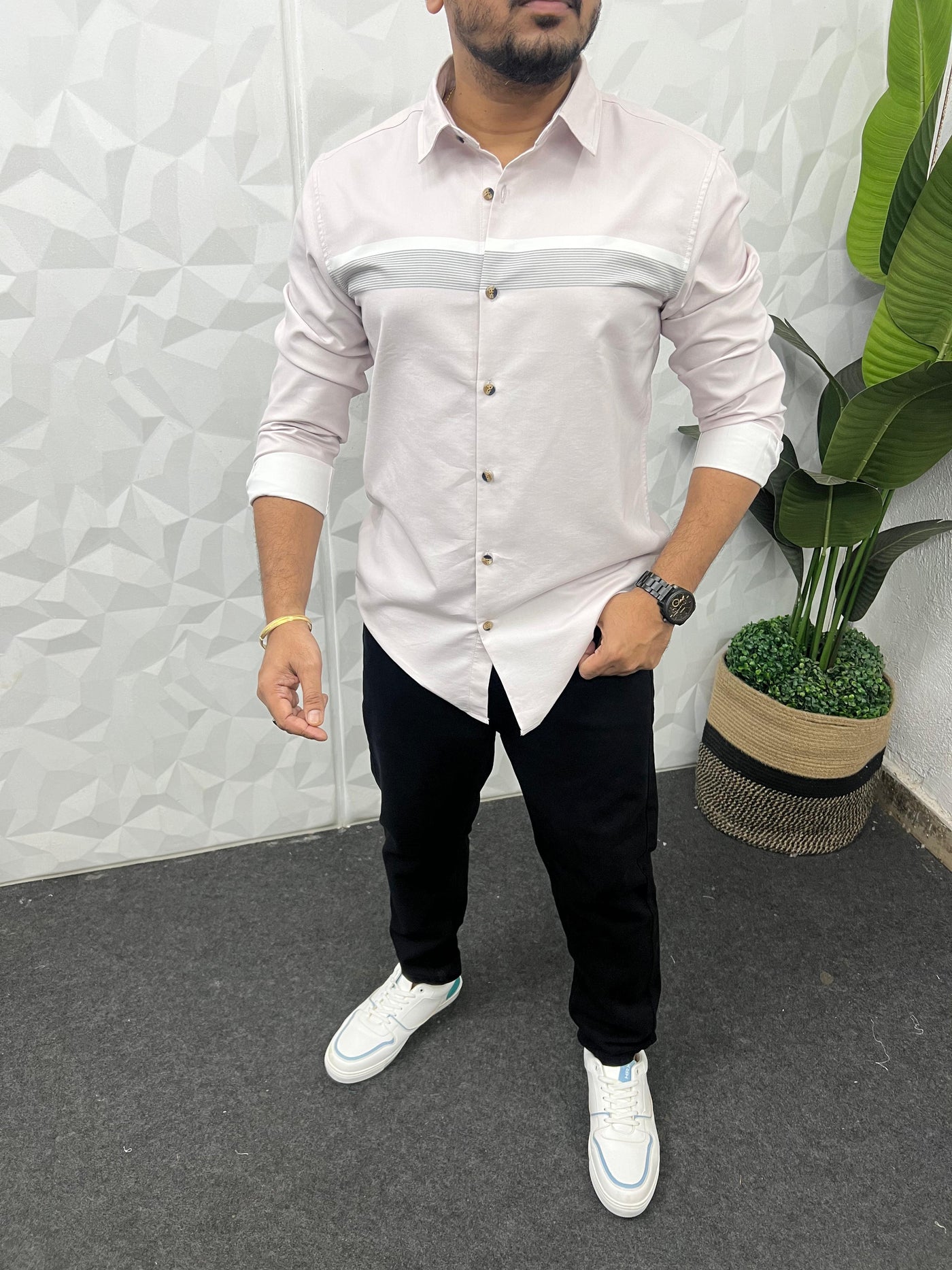 Chest pannel club wear shirt