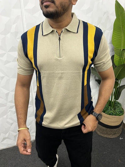 Stylish knitted polo t-shirt