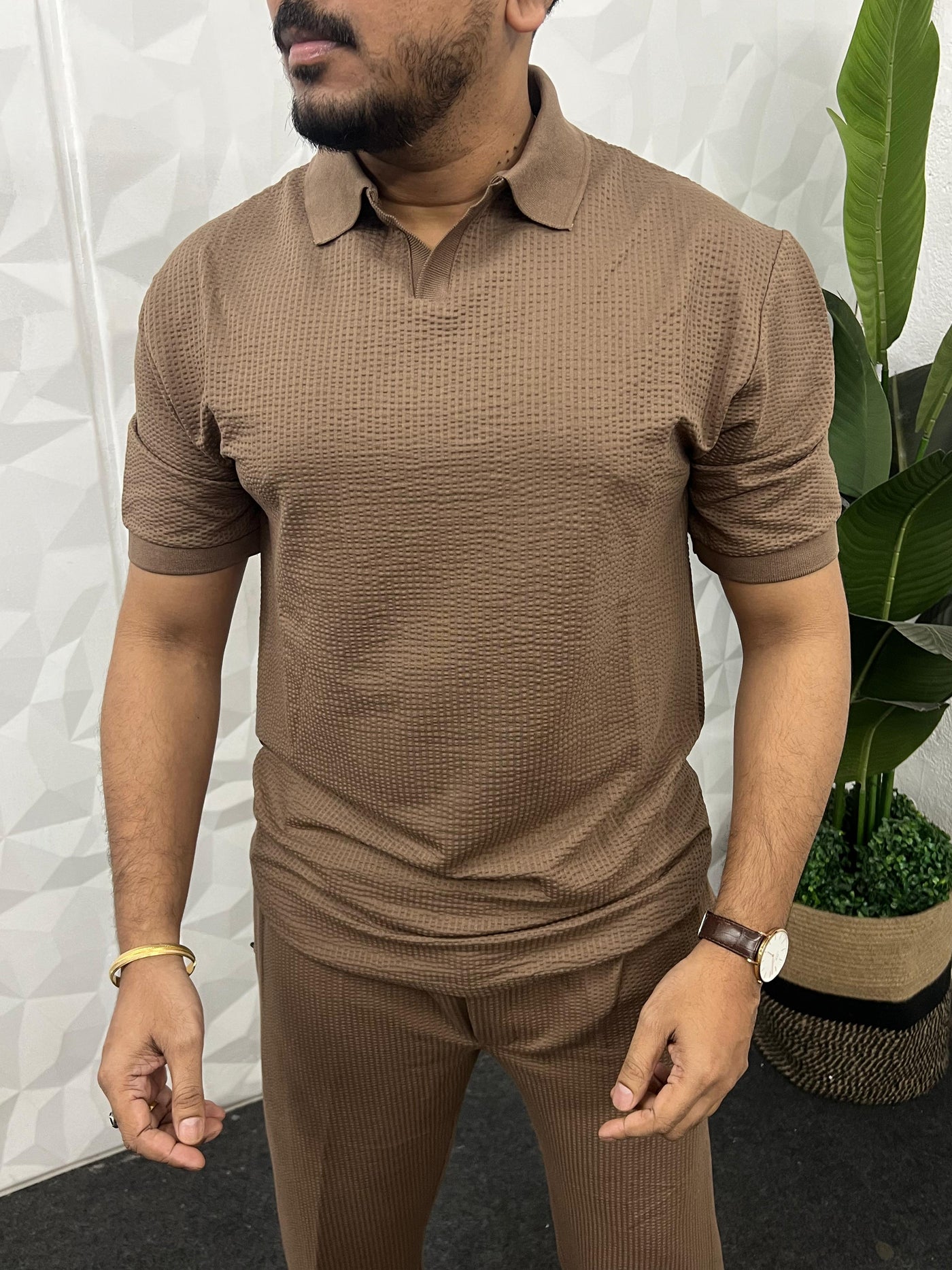 Cotton puff fabric cordset