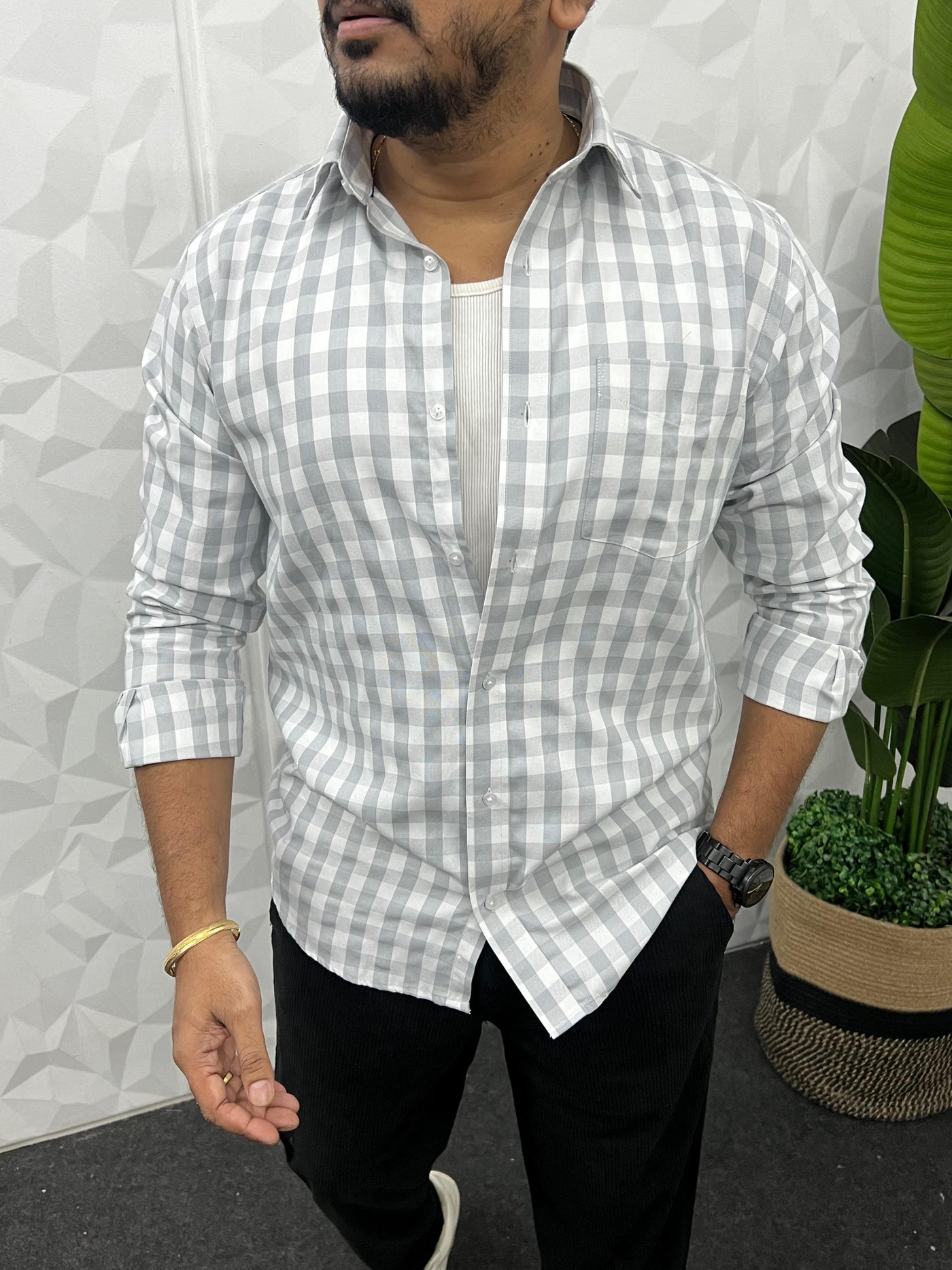 Oxford fabric box shirt