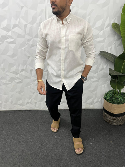Khadi linen fabric plain shirt