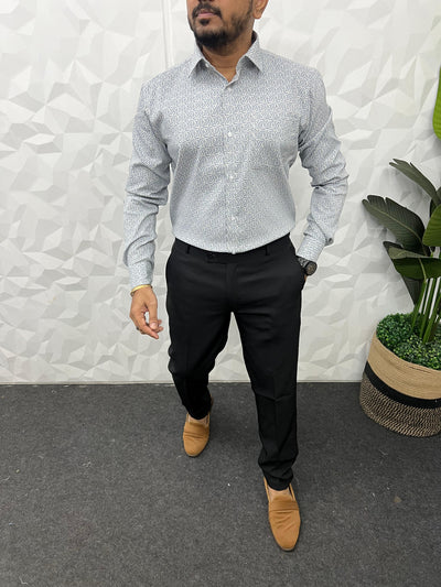 Cotton fabric formal print shirt