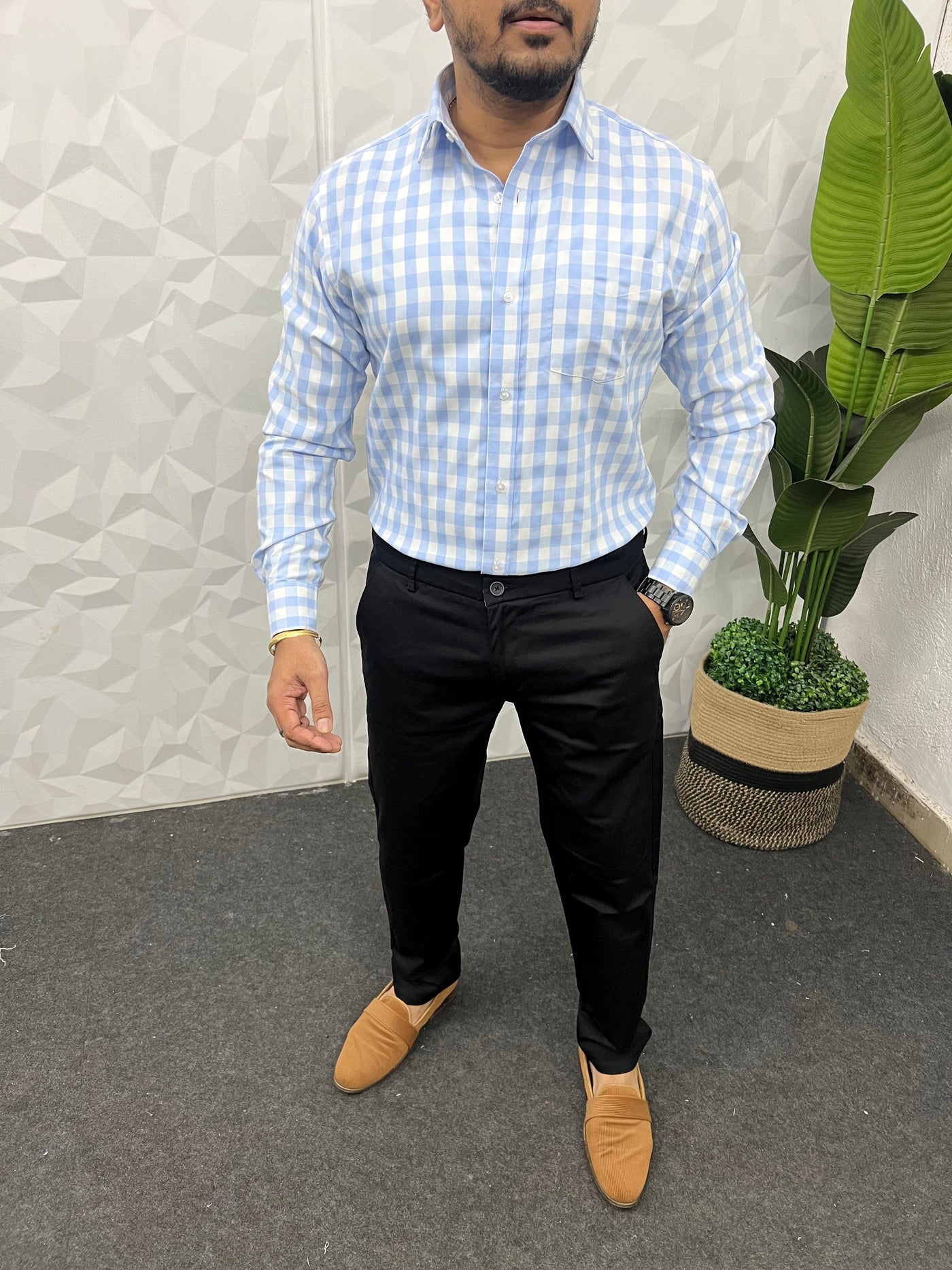 Oxford fabric box shirt