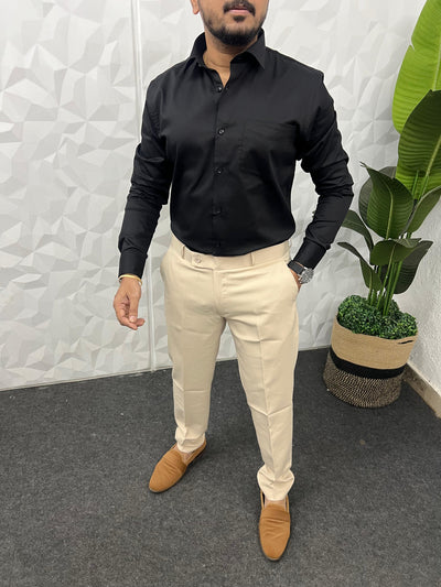 Cotton lycra fabric plain shirt