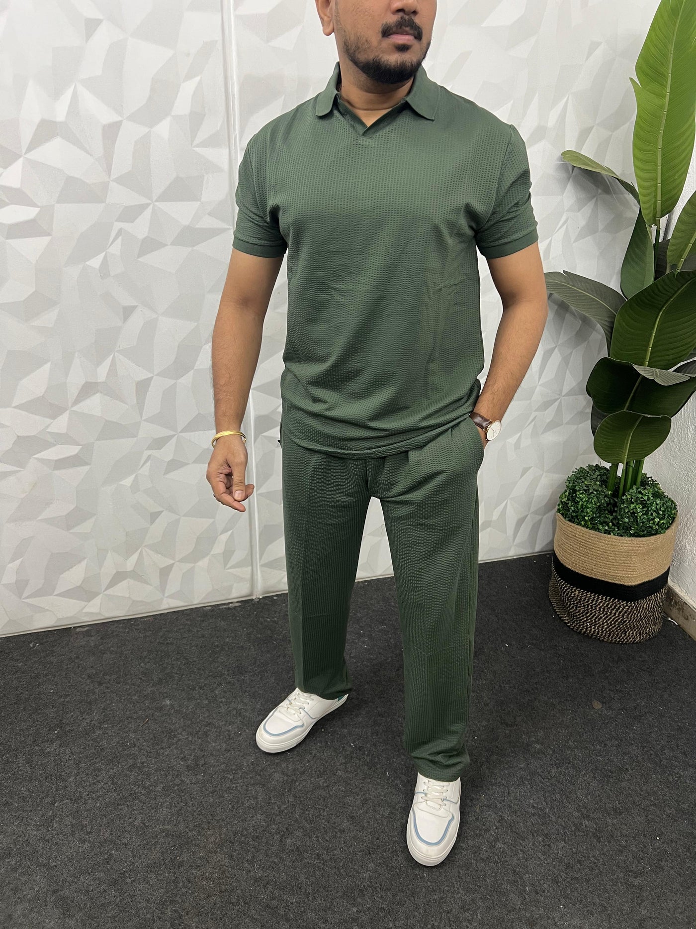 Cotton puff fabric cordset