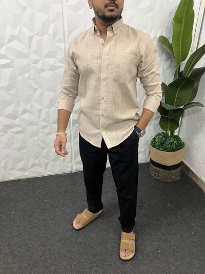 Khadi linen fabric plain shirt