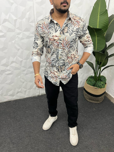 Cotton giza premium printed shirt