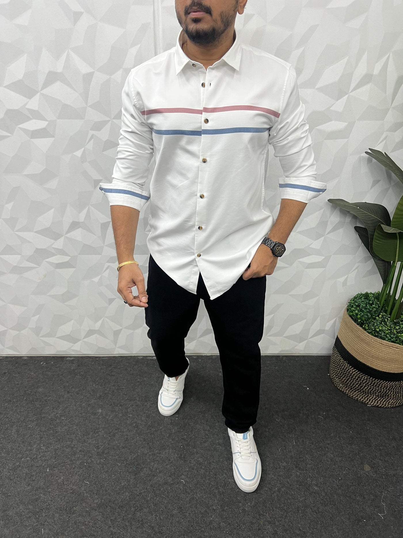 Chest pannel club wear shirt
