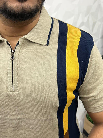 Stylish knitted polo t-shirt
