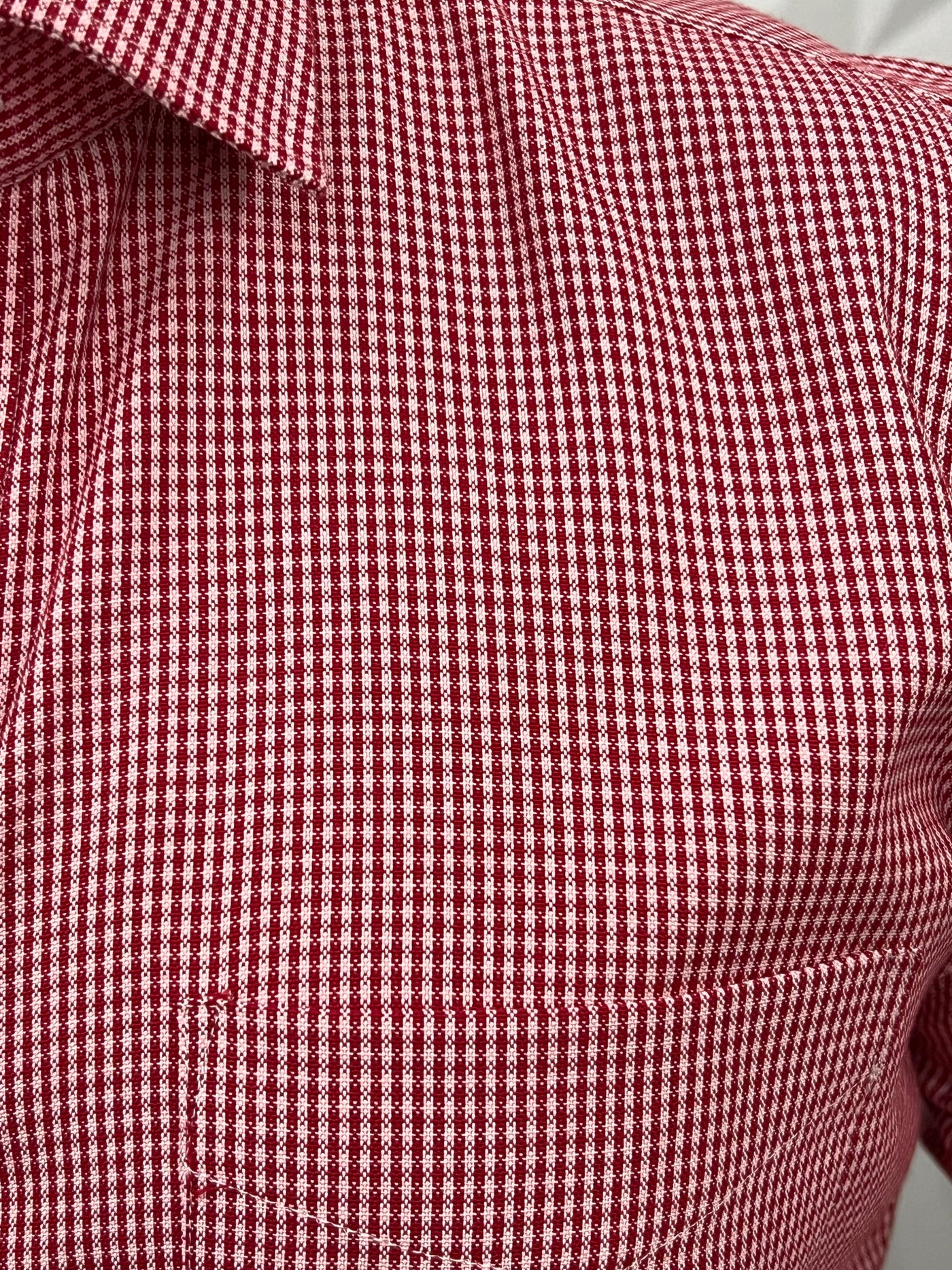 Oxford fabric small chex shirt