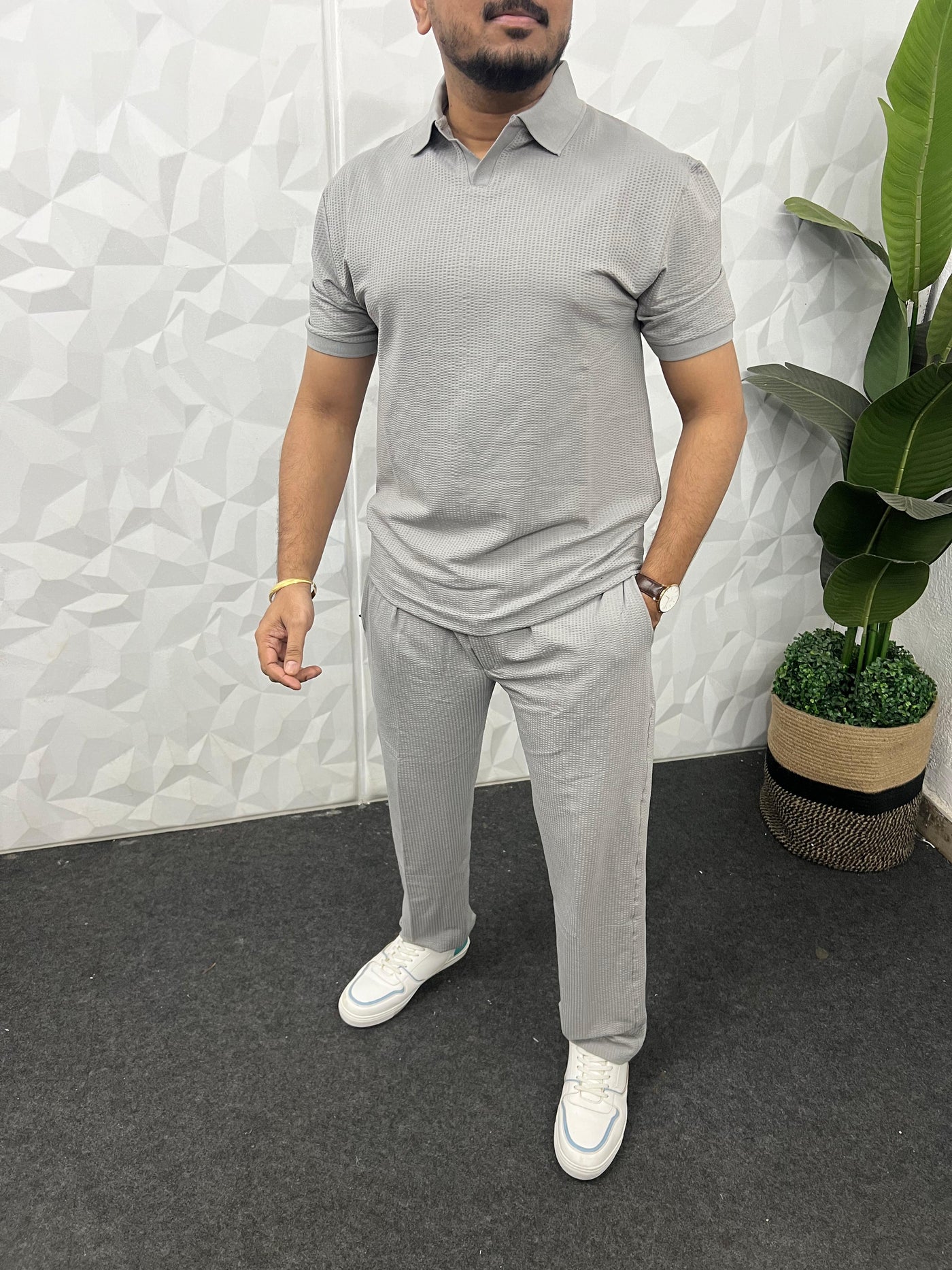 Cotton puff fabric cordset