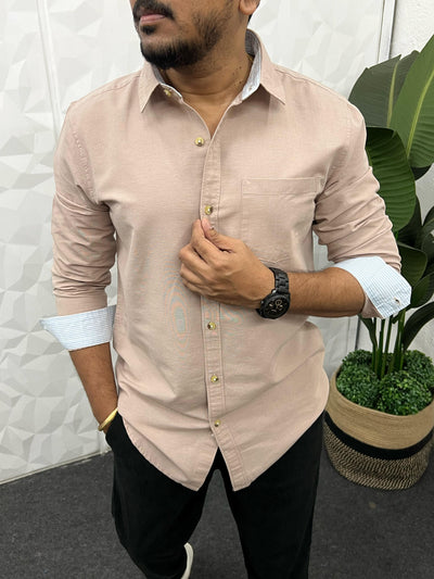 Cotton blend linen shirt