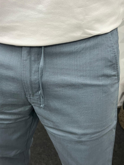 Blend linen fabric chino pant