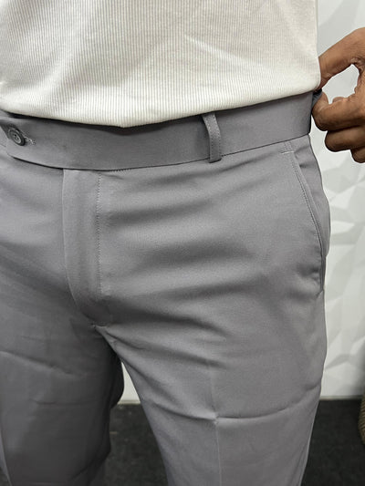 Cotton lycra fabric grey trouser