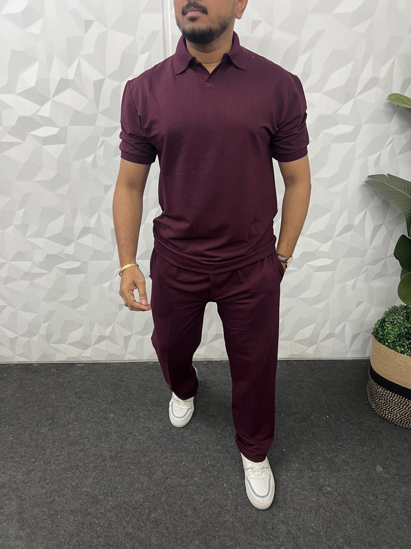 Cotton puff fabric cordset