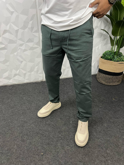 Linen fabric chino pant