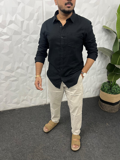 Double cloth soft linen shirt