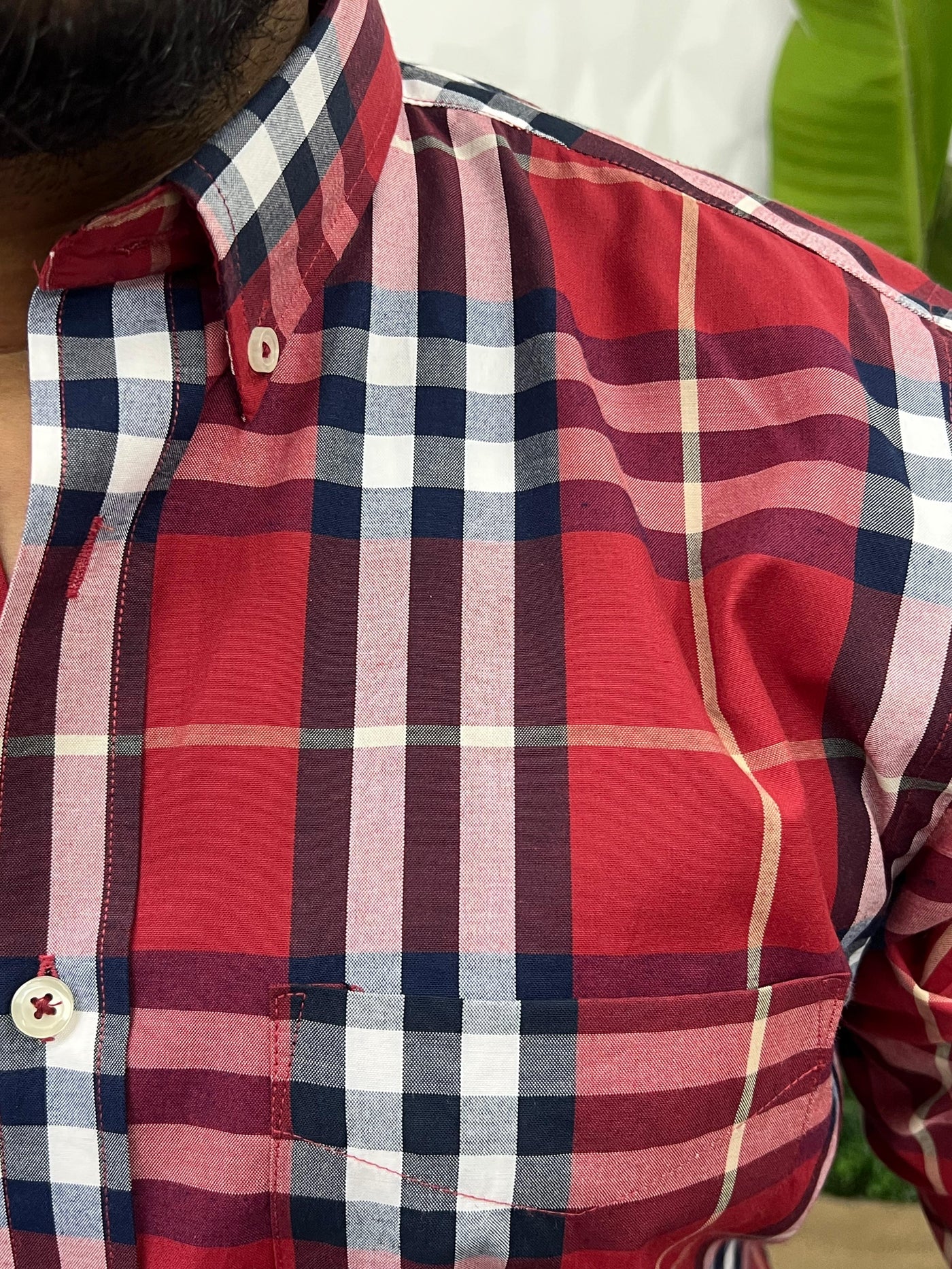 Cotton poplin burberry chex shirt