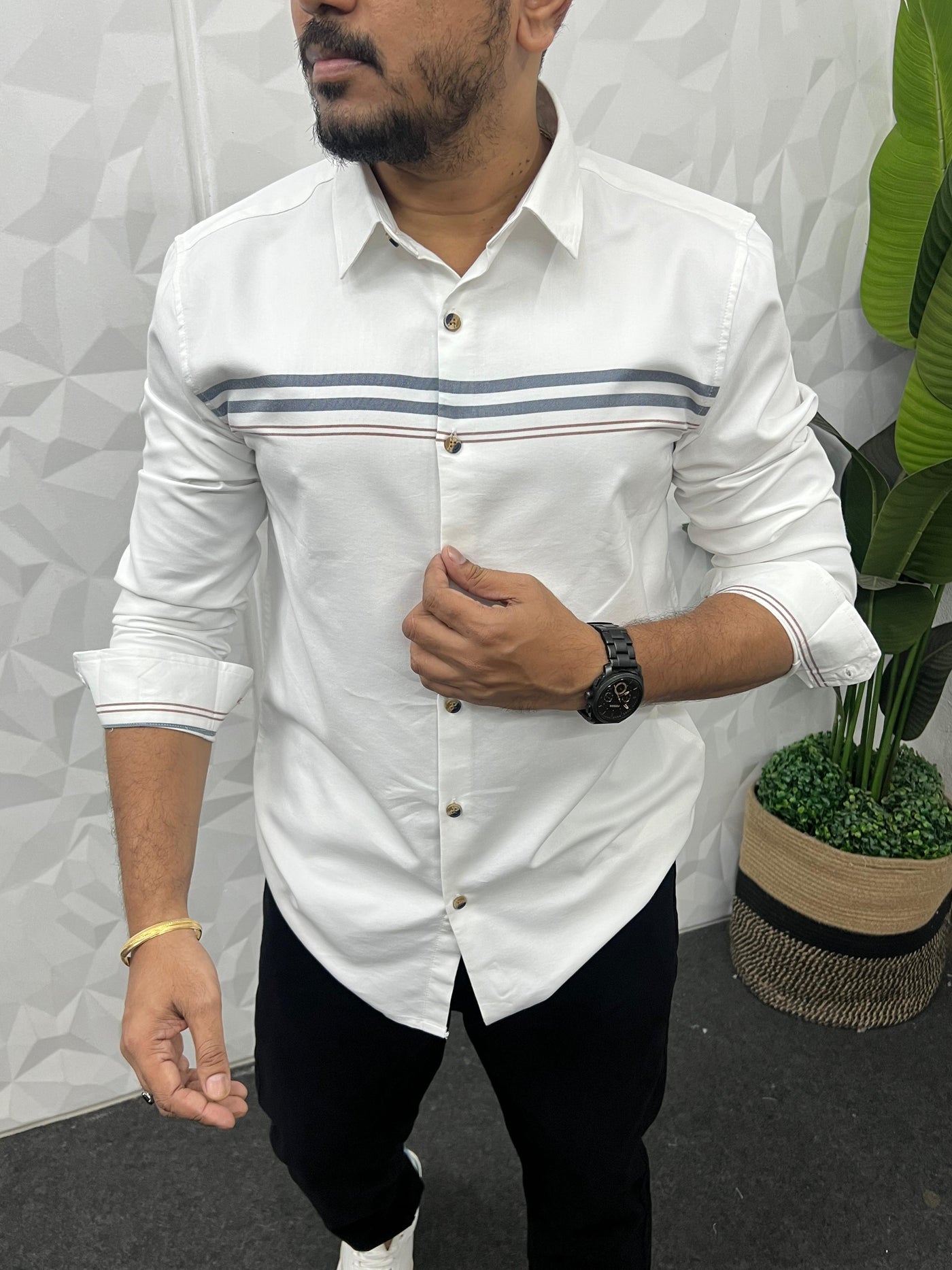Chest pannel club wear shirt
