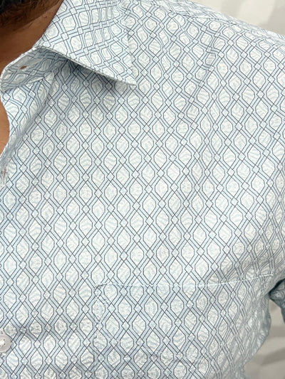 Cotton fabric formal print shirt