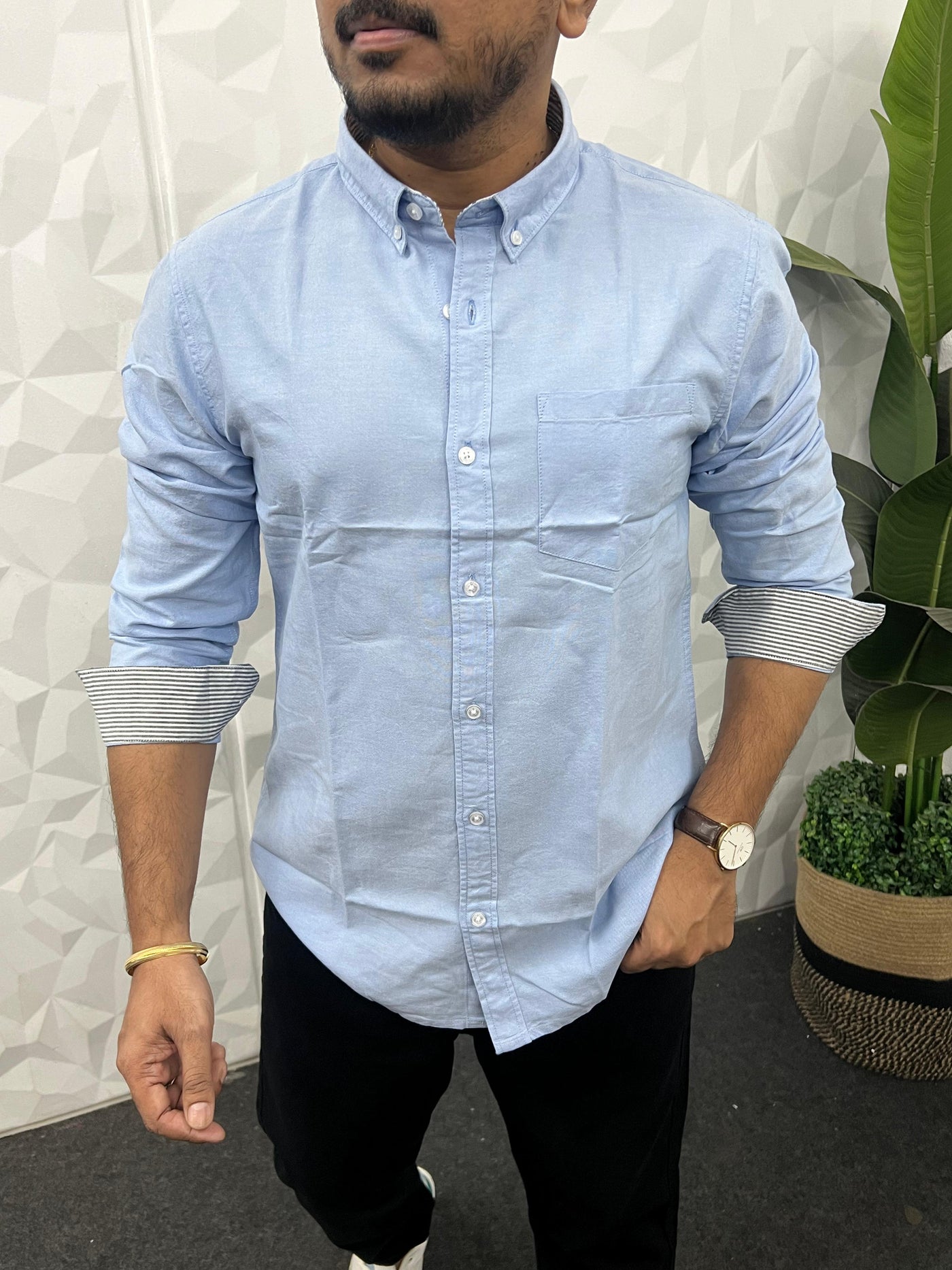 Yarn dyed premium oxford shirt